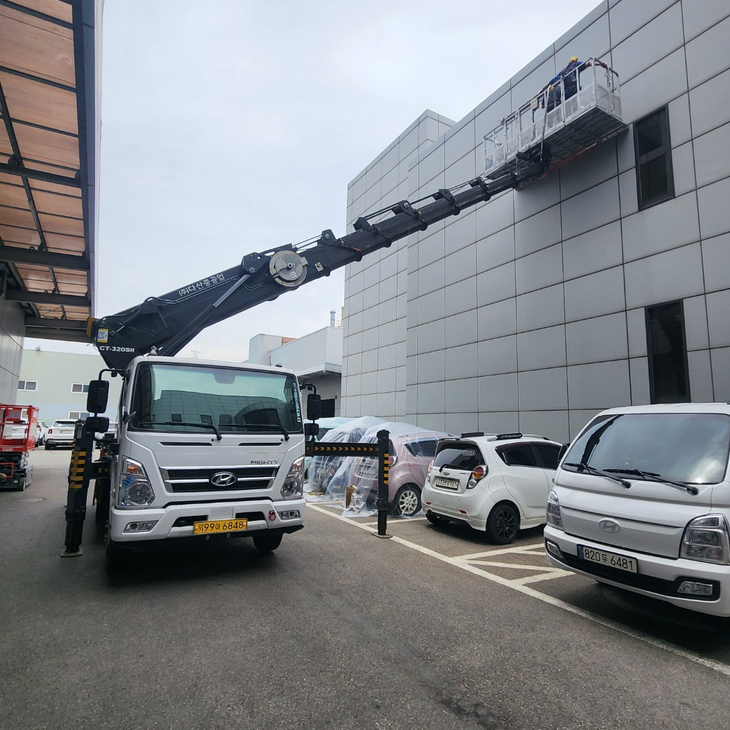 간판 LED 스카이차 작업사진